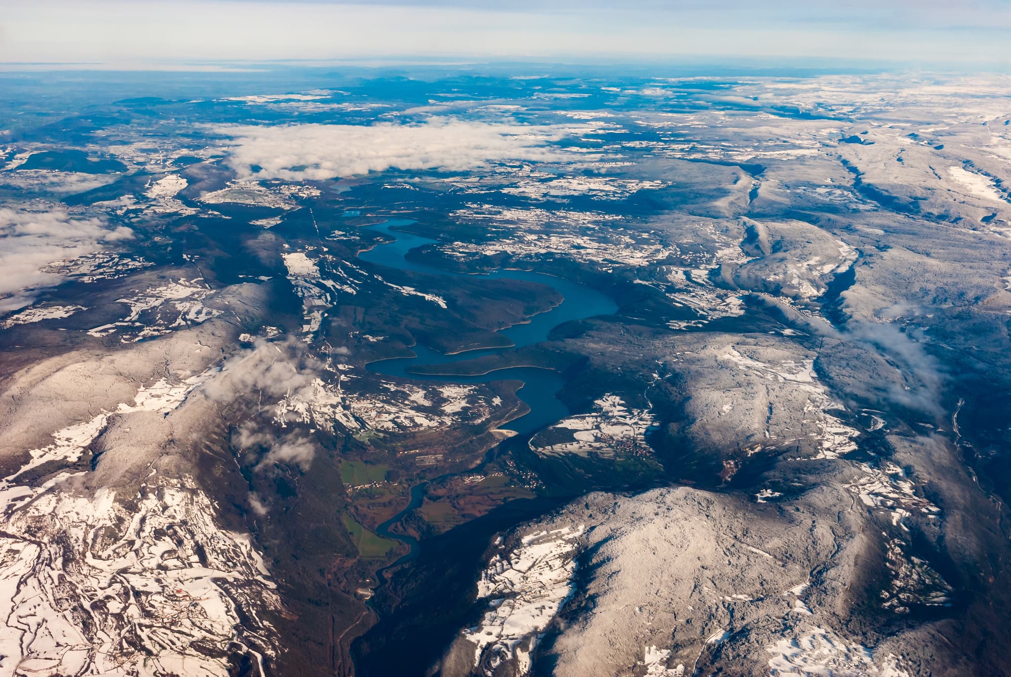 Aerial view from altitude